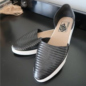 Vans Black Slip On D’ Orsay Flats